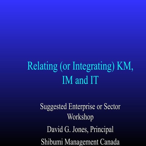 Conducting a Knowledge - Business workshop