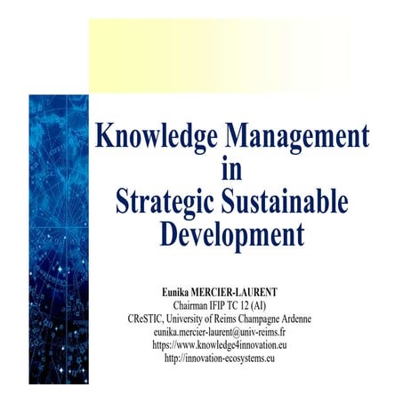 Knowledge Management in Strategic Sustainable Development | PDF