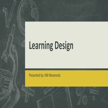 Learning design
