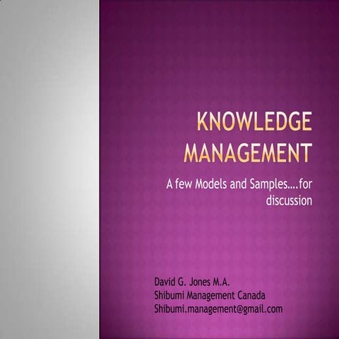 KM Models and Samples | PPTX | Real Estate Industry | Industries