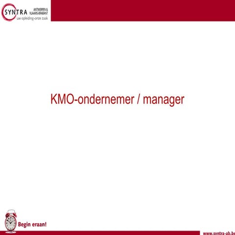 Syntra-AB KMO ondernemer manager