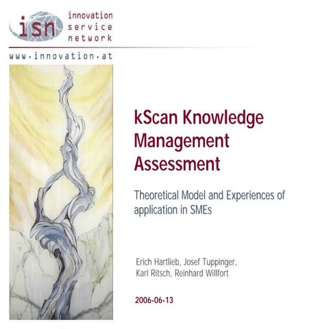 Knowledge Management Assessment with the K - Scan