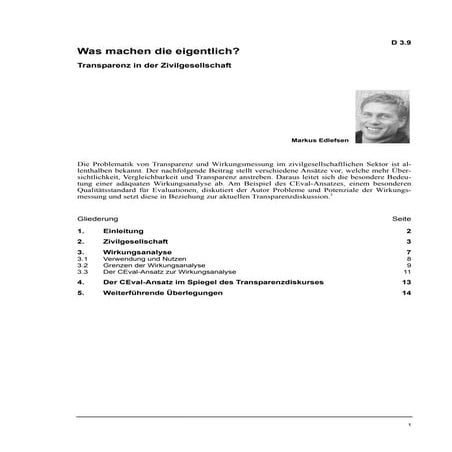 Markus Edlefsen: Was machen die eigentlich? Transparenz in der Zivilgesellschaft