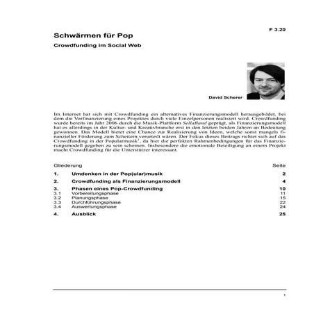 David Scherer: Crowdfunding im Social Web