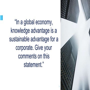 Importance of Knowledge management for sustaining competitive advantage