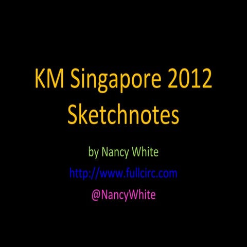 KM Singapore 2012 Sketchnotes