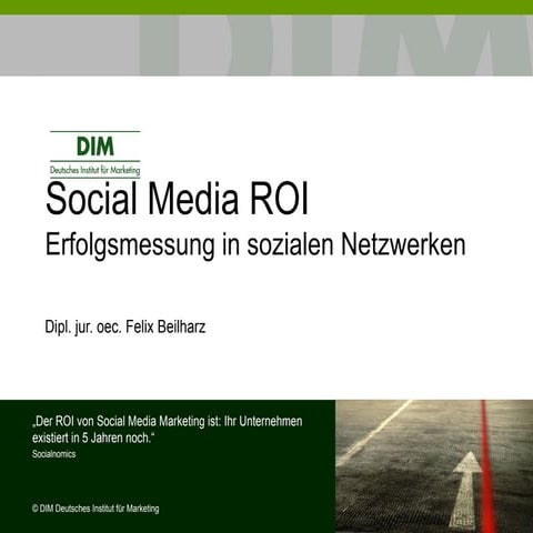 Social Media ROI - Erfolgsmessung in sozialen Netzwerken