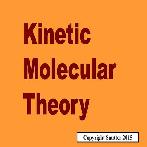 The Kinetic Molecular Theory