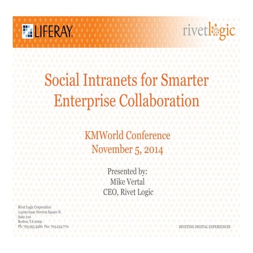 Social Intranets for Smarter Enterprise Collaboration