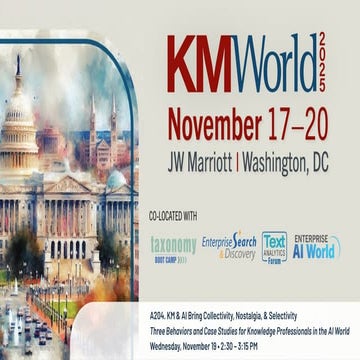 KMWorld - KM & AI Bring Collectivity, Nostalgia, & Selectivity