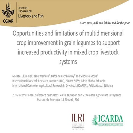 Opportunities and limitations of multidimensional crop improvement in grain l...