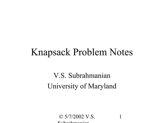 Knapsack Algorithm www.geekssay.com