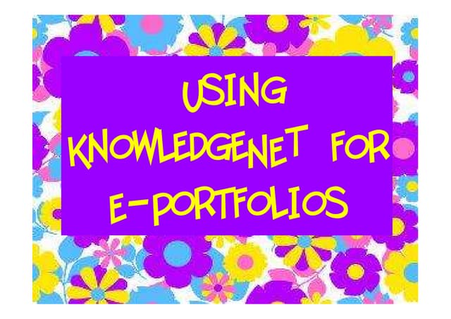 Kne portfolios for slideshare