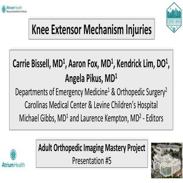 Knee Extensor Mechanism Injuries - Orthopedic Radiologic Imaging