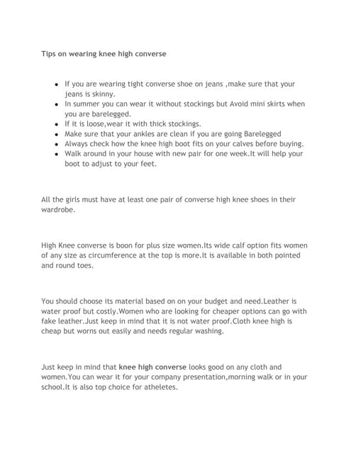 knee high converse wide calf