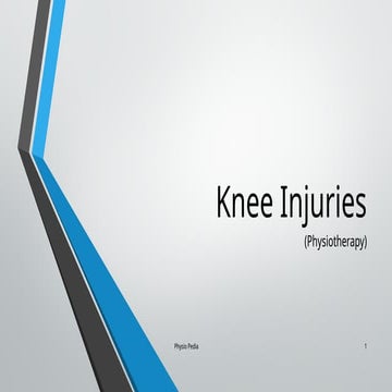 Knee Injuries and Physiotherapy Management: A Comprehensive Guide