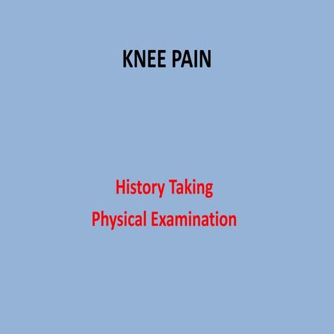 Knee pain 