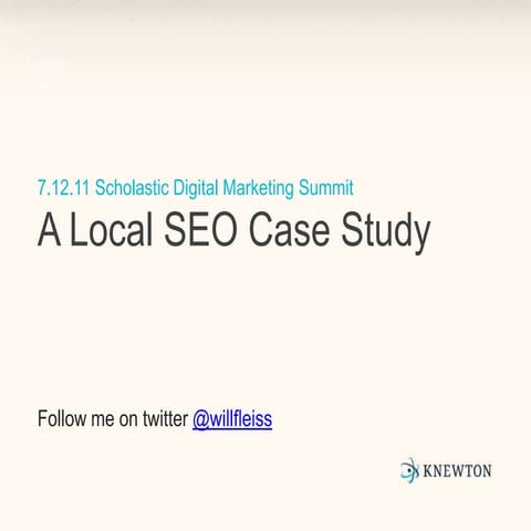 A Local SEO Case Study