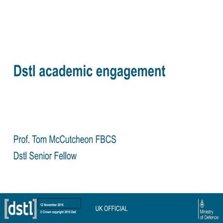 Dstl Academic Engagement (Prof. Tom...