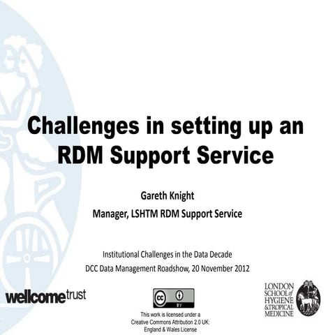 Challenges in setting up an RDM Support Service