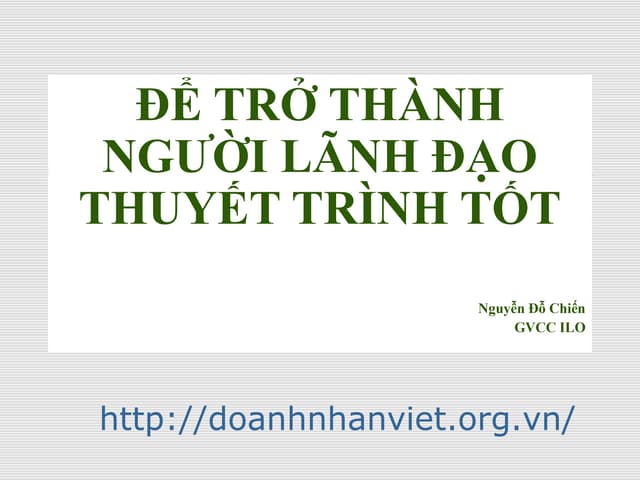 Kỹ năng thuyết trình cho CEO