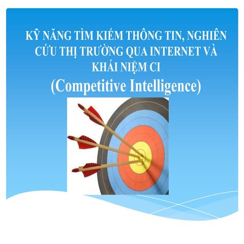 Kỹ năng tìm kiếm thông tin và nghiên cứu thị trường