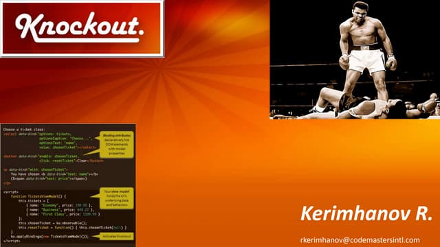 KNOCKOUTJS КАК РЕАЛИЗАЦИЯ MVVM