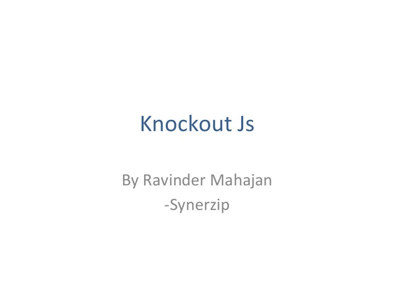 Knockout js session