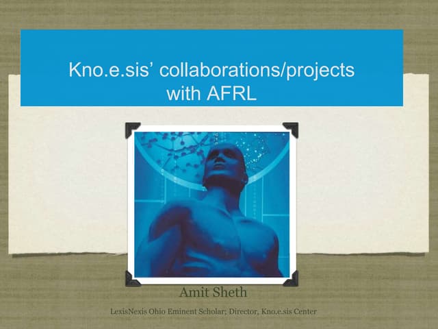 Kno.e.sis collaborations/projects with AFRL-HE