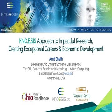KNO.E.SIS Approach to Impactful Research,  Creating Exceptional Careers & Eco...