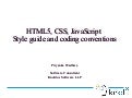HTML5, CSS, JavaScript Style guide and coding conventions