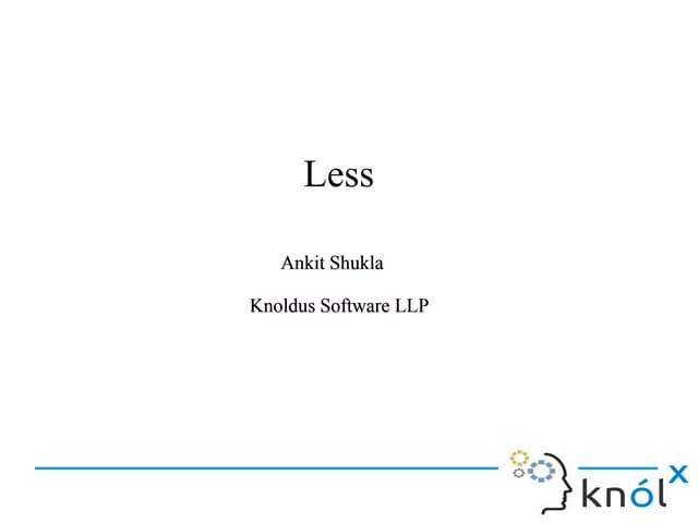 Introduction To Less 