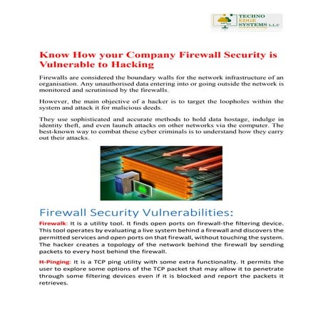 Know How your Company Firewall Security is Vulnerable to Hacking