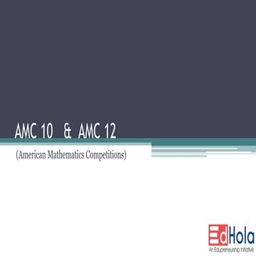 Know about amc 10 & amc 12 | PDF
