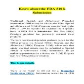 Know about the fda 510 k submission