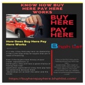 How Buy Here Pay Here Works