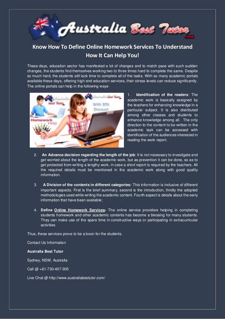 Homework services