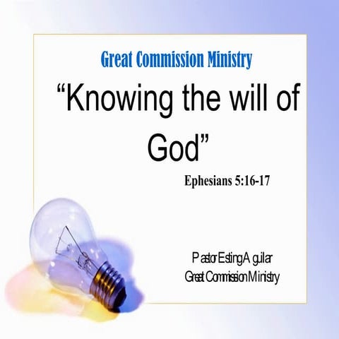 Knowing The Will Of God
