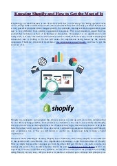 Knowing shopify and how to get the ...