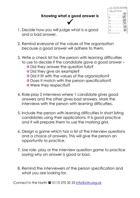 Person spec for interview questions | DOC