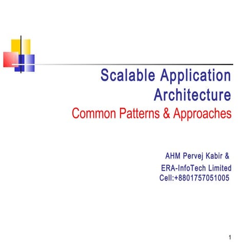 Knowledge share about scalable application architecture | PPT
