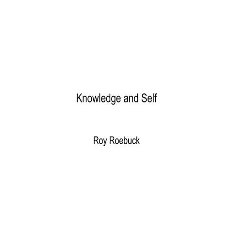 Knowledge and Self