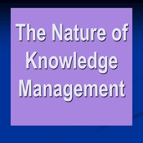 Knowledge management