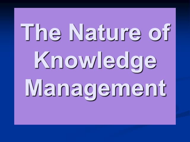 Knowledge Management Process in TCS | PPTX