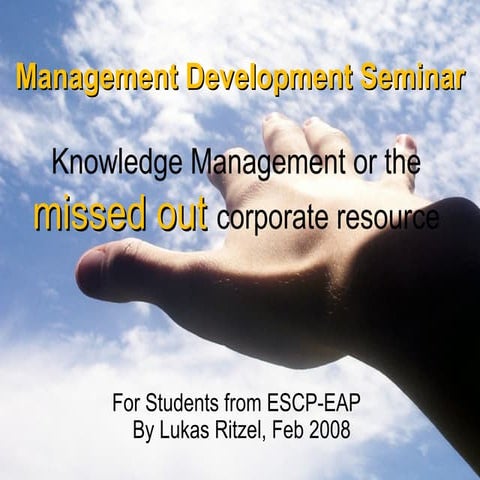 Knowledge Management ESCP EAP