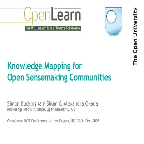 Knowledge Mapping for Open Sensemaking Communities