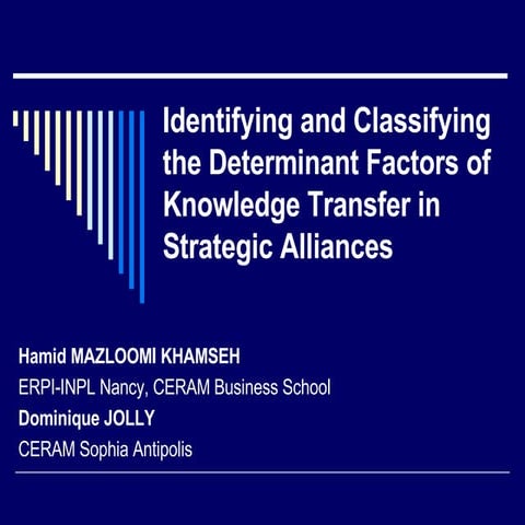 knowledge transfer in alliances