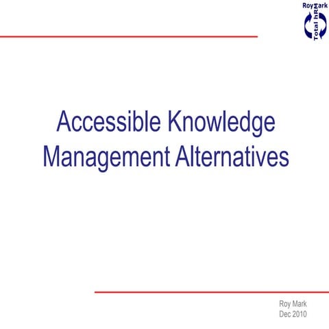 Maintaining Knowledge Accessibility