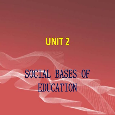 Social bases of Education