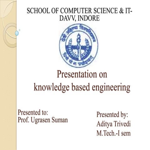 Knowledge based engineering
